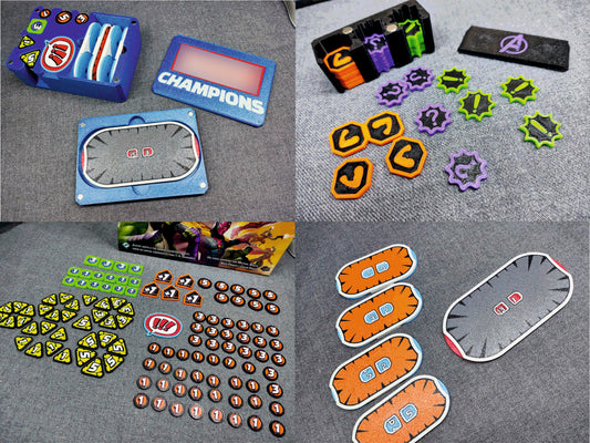 Set completo Fichas y Caja - Maravillosos Campeones