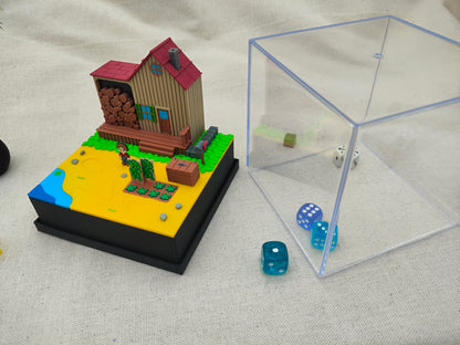 Diorama 3d cubo metacrilato - Granjero