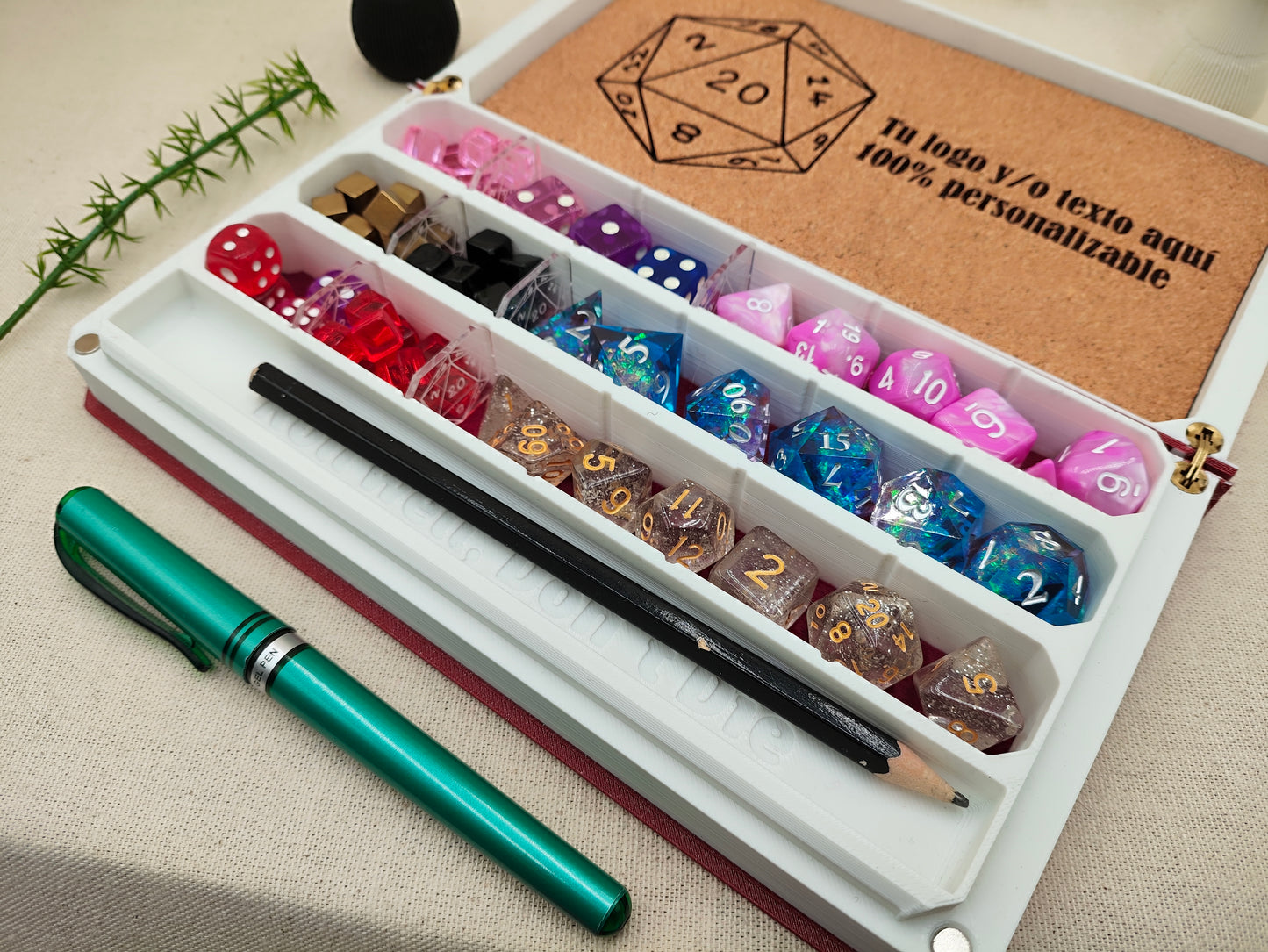 Caja Libro XXL personalizable para dados de Rol