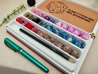 Caja Libro XXL personalizable para dados de Rol