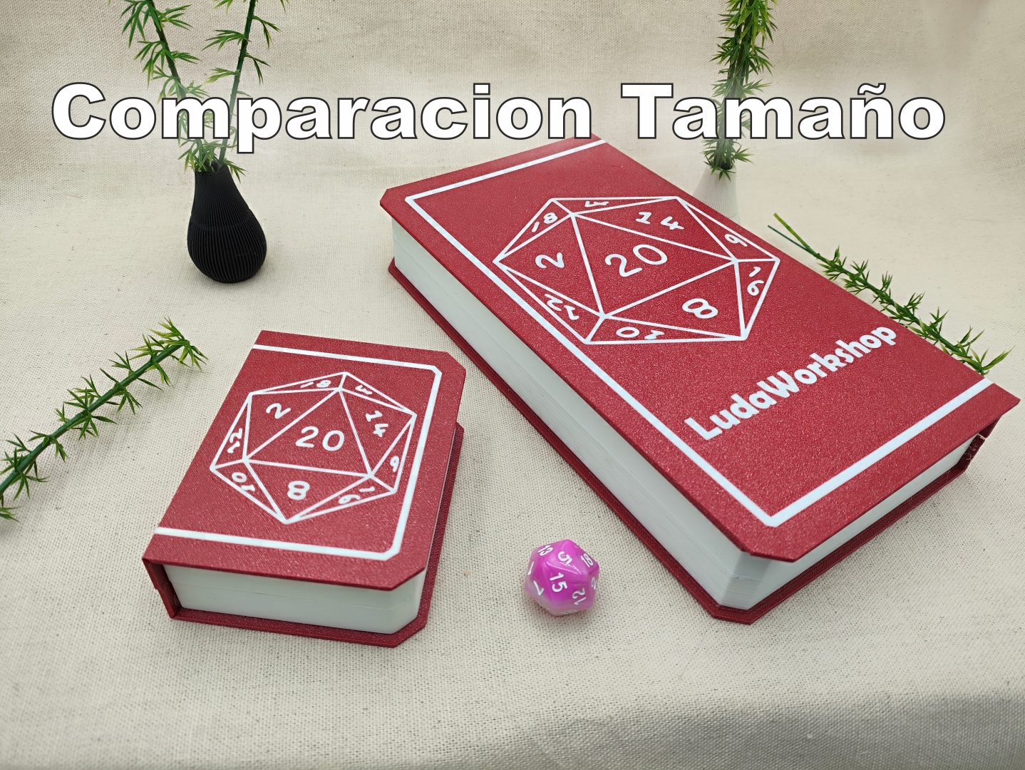 Caja Libro XXL personalizable para dados de Rol